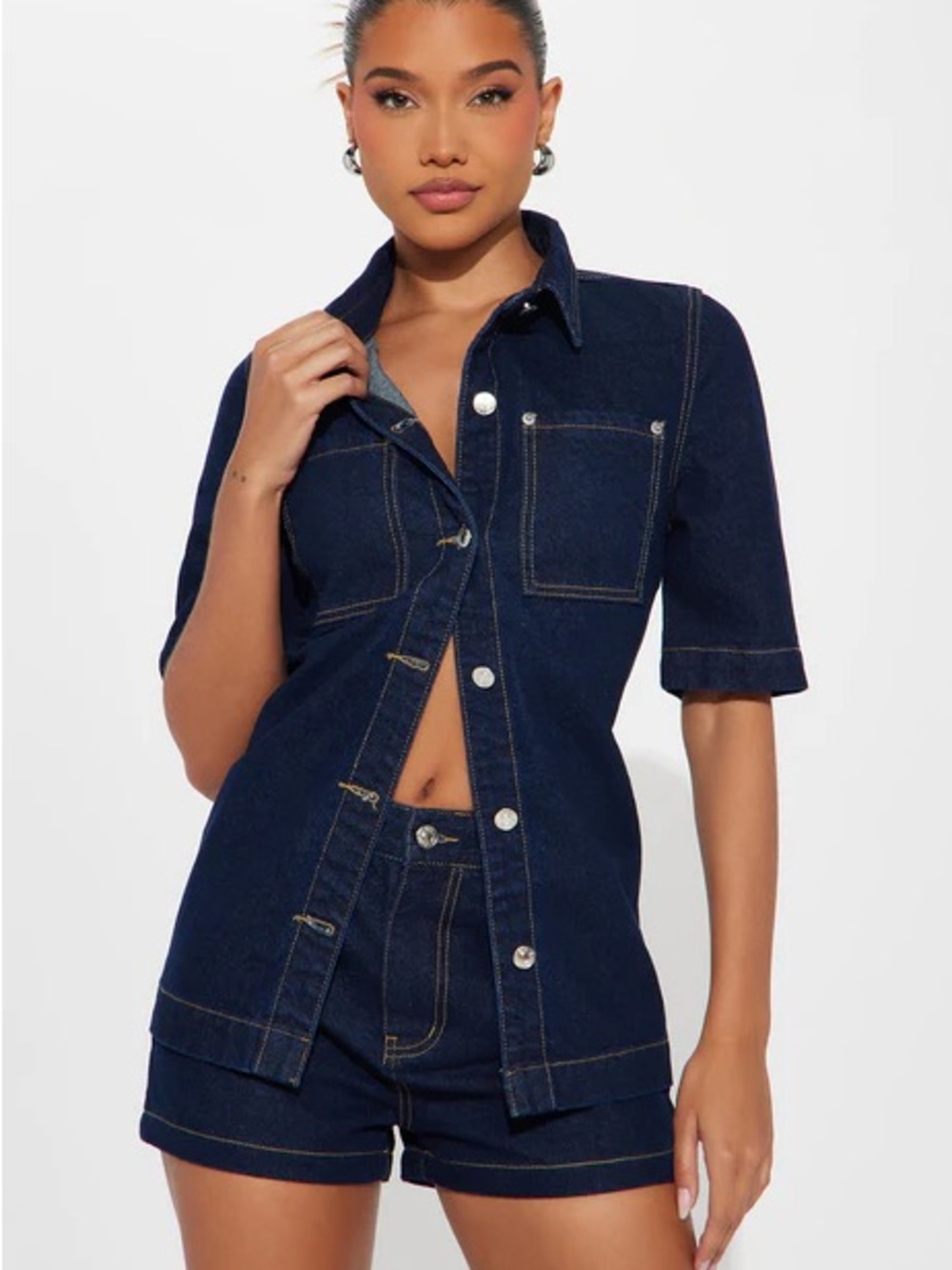 Josette dark denim top - Medium